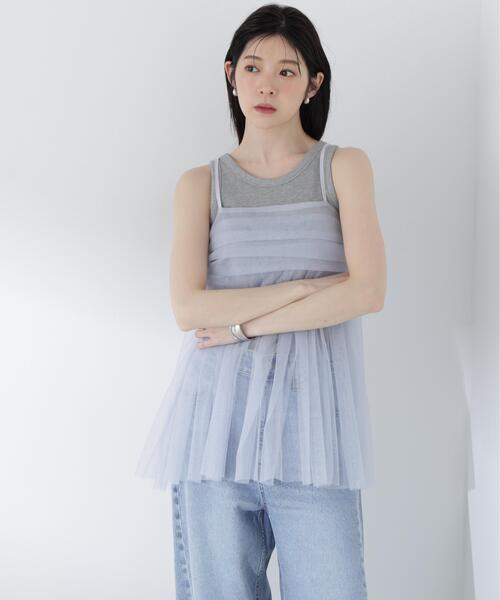 PROPORTION BODY DRESSING(プロポーションボディドレッシング)の「キラチュールキャミブラウス / 1216210500(シャツ/ブラウス・レディース・ブルー/グレー・FREE)」の14枚目の写真