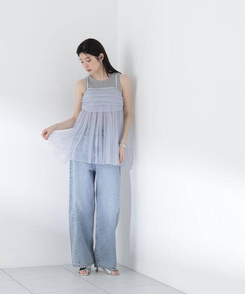PROPORTION BODY DRESSING(プロポーションボディドレッシング)の「キラチュールキャミブラウス / 1216210500(シャツ/ブラウス・レディース・ブルー/グレー・FREE)」の16枚目の写真