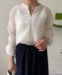 Jena espace merveilleux | スキッパーヨウリュウブラウス(シャツ/ブラウス)