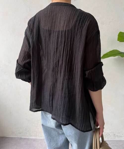 Jena espace merveilleux(ジェナ エスパスメルヴェイユ)の「スキッパーヨウリュウブラウス(シャツ/ブラウス・レディース・パープル/ブラック/オフホワイト・FREE)」の16枚目の写真