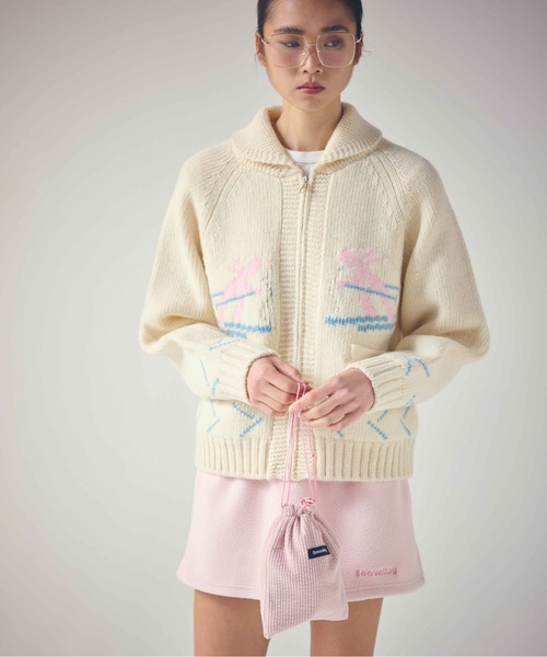 SEA(シー)の「リバーシブルバッグ S(クラッチバッグ・レディース・ピンク/ホワイト/チャコールグレー/ブルー・ONE SIZE)」の6枚目の写真