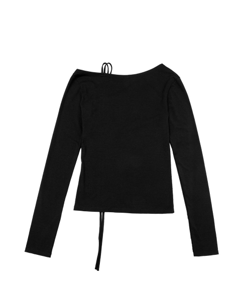 SCHISM INDUCING(スキズムインデューシング)の「ASSYMETRIC SHIRRED TOP BLACK(Tシャツ/カットソー・レディース・その他・FREE)」の8枚目の写真