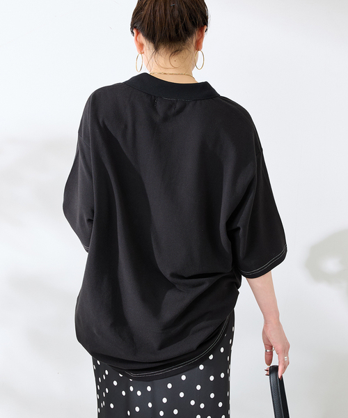 B.C STOCK(ベーセーストック)の「THE FOX / ザ フォックス ex 6.5oz ポロシャツ over-dye(ポロシャツ・メンズ・パープル/ブラック/ピンク/グリーン/ホワイト・LARGE/MEDIUM)」の12枚目の写真