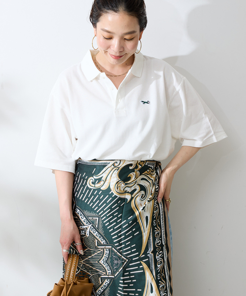 B.C STOCK(ベーセーストック)の「THE FOX / ザ フォックス ex 6.5oz ポロシャツ over-dye(ポロシャツ・メンズ・パープル/ブラック/ピンク/グリーン/ホワイト・LARGE/MEDIUM)」の16枚目の写真