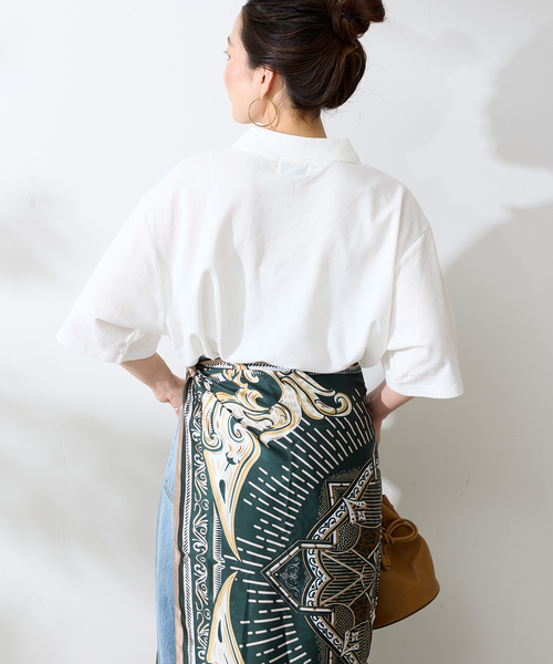 B.C STOCK(ベーセーストック)の「THE FOX / ザ フォックス ex 6.5oz ポロシャツ over-dye(ポロシャツ・メンズ・パープル/ブラック/ピンク/グリーン/ホワイト・LARGE/MEDIUM)」の18枚目の写真