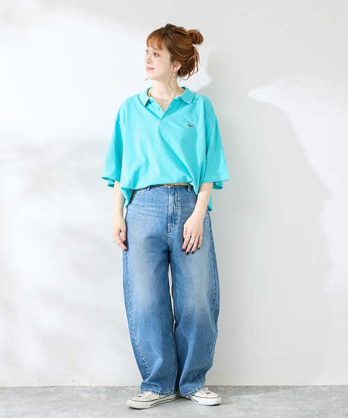 B.C STOCK(ベーセーストック)の「THE FOX / ザ フォックス ex 6.5oz ポロシャツ over-dye(ポロシャツ・メンズ・パープル/ブラック/ピンク/グリーン/ホワイト・LARGE/MEDIUM)」の20枚目の写真