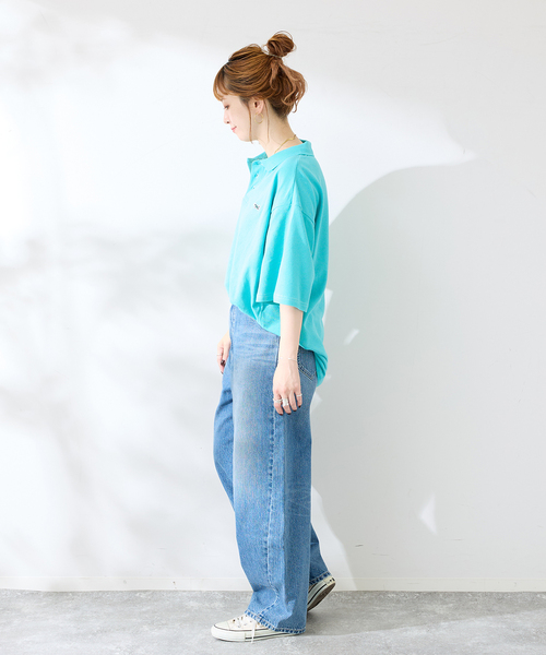 B.C STOCK(ベーセーストック)の「THE FOX / ザ フォックス ex 6.5oz ポロシャツ over-dye(ポロシャツ・メンズ・パープル/ブラック/ピンク/グリーン/ホワイト・LARGE/MEDIUM)」の21枚目の写真