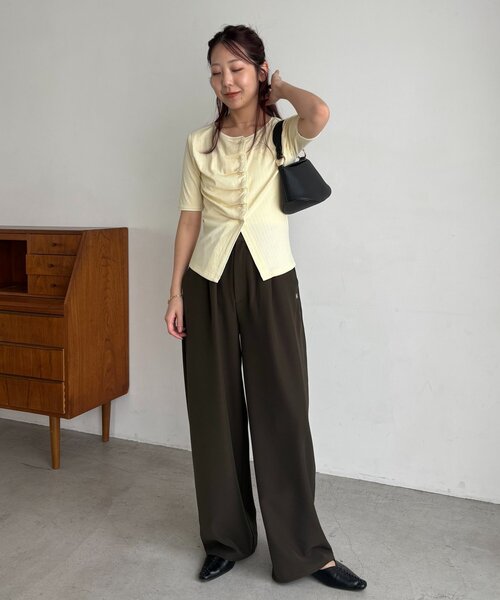 CAPRICIEUX LE'MAGE（カプリシューレマージュ）の「ギャザーベルトフローパンツ（その他パンツ・レディース・ブラック/イエロー/ブラウン・36/38/PS）」の20枚目の写真