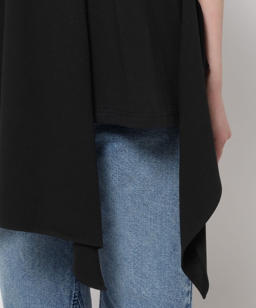 LAKOLE(ラコレ)の「ノットデザインT / 692964(Tシャツ/カットソー・レディース・オフホワイト/ブラック/ベージュ・FREE)」の5枚目の写真