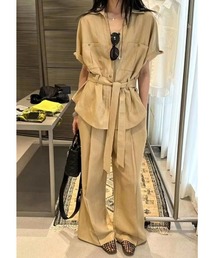 シャツワイドパンツセットアップ