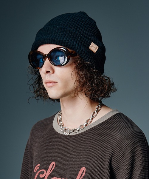 glamb(グラム)の「Cinematic Beanie / シネマティックビーニー(ニットキャップ/ビーニー・メンズ・グリーン/パープル/ブラック・FREE)」の1枚目の写真