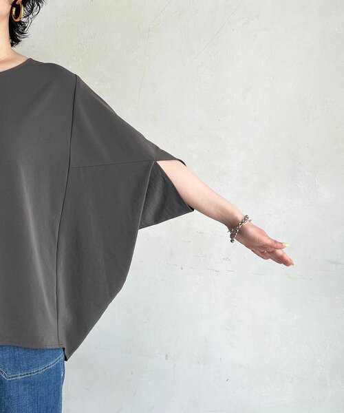 un dix cors(アンディコール)の「ワッシャーストレッチプルオーバー(シャツ/ブラウス・レディース・ブラック/モカ/チャコールグレー・FREE)」の9枚目の写真