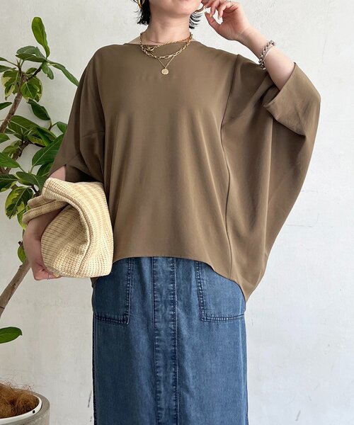 un dix cors(アンディコール)の「ワッシャーストレッチプルオーバー(シャツ/ブラウス・レディース・ブラック/モカ/チャコールグレー・FREE)」の20枚目の写真