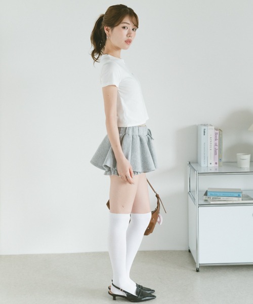 VANNIE U(ヴァニーユー)の「ハートストーンコンパクトTシャツ(Tシャツ/カットソー・レディース・ブラック/ホワイト/グレー・FREE)」の15枚目の写真