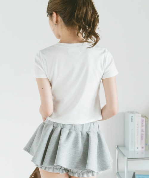 VANNIE U(ヴァニーユー)の「ハートストーンコンパクトTシャツ(Tシャツ/カットソー・レディース・ブラック/ホワイト/グレー・FREE)」の13枚目の写真