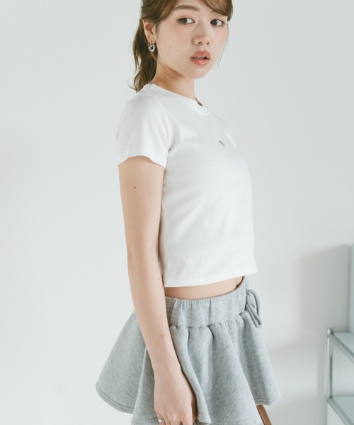 VANNIE U(ヴァニーユー)の「ハートストーンコンパクトTシャツ(Tシャツ/カットソー・レディース・ブラック/ホワイト/グレー・FREE)」の12枚目の写真