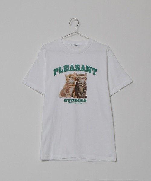 MODISH GAZE(モディシュガゼ)の「アニマルプリントTシャツ CATプリント(Tシャツ/カットソー・メンズ・オートミール/ブラック/ネイビー/ホワイト・LARGE/X-LARGE/MEDIUM)」の9枚目の写真