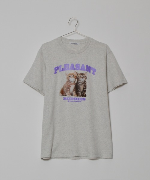 MODISH GAZE(モディシュガゼ)の「アニマルプリントTシャツ CATプリント(Tシャツ/カットソー・メンズ・オートミール/ブラック/ネイビー/ホワイト・LARGE/X-LARGE/MEDIUM)」の11枚目の写真