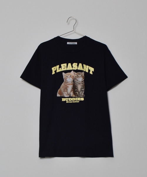 MODISH GAZE(モディシュガゼ)の「アニマルプリントTシャツ CATプリント(Tシャツ/カットソー・メンズ・オートミール/ブラック/ネイビー/ホワイト・LARGE/X-LARGE/MEDIUM)」の13枚目の写真