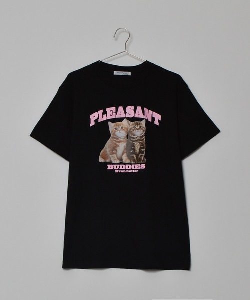 MODISH GAZE(モディシュガゼ)の「アニマルプリントTシャツ CATプリント(Tシャツ/カットソー・メンズ・オートミール/ブラック/ネイビー/ホワイト・LARGE/X-LARGE/MEDIUM)」の15枚目の写真