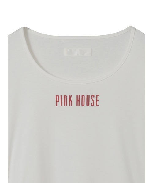 PINK HOUSE(ピンクハウス)の「ロゴプリントパフスリーブカットソー(Tシャツ/カットソー・レディース・ホワイト/トップグレー/ピンク/カーキ/ブラック・フリー)」の8枚目の写真