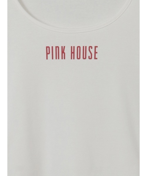 PINK HOUSE(ピンクハウス)の「ロゴプリントパフスリーブカットソー(Tシャツ/カットソー・レディース・ホワイト/トップグレー/ピンク/カーキ/ブラック・フリー)」の12枚目の写真