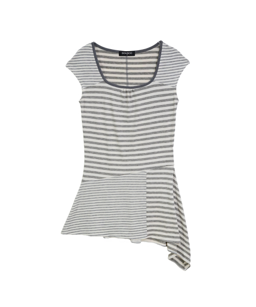 SOMSOC(ソムソック)の「COOKIE CONTRAST SHIRRING DRESS_M.GREY(ワンピース・レディース・その他・FREE)」の3枚目の写真