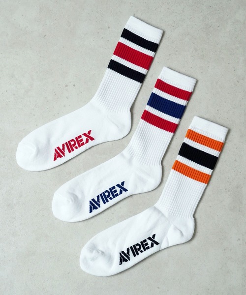 AVIREX(アヴィレックス)の「"05"≪AVIREX≫3足セット アソート クルーソックス(ソックス/靴下・メンズ・その他3/その他2/その他1/その他4/ホワイト系1・25cm~27cm)」の11枚目の写真