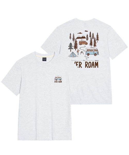 OKSTAR(オクスター)の「キャンプロードバンファルティ(Tシャツ/カットソー・レディース・ネイビー/ライトグレー/グレー/ライトベージュ/ブラック/ホワイト/クリーム/ダークグレー/カーキ/ダークグリーン/ダークブルー・SMALL/MEDIUM/LARGE/X-LARGE/2XL/3XL/4XL)」の3枚目の写真