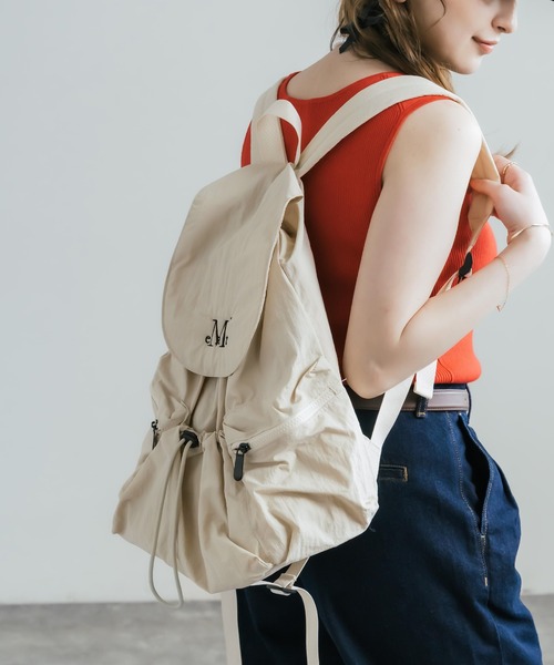 MUCENT(ムセント)の「MUCENT TEENS BACK PACK ロゴ刺繍バックパック リュック(バックパック/リュック・レディース・ブルー/アイボリー/ブラック/グレー・FREE)」の16枚目の写真
