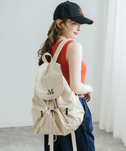 MUCENT(ムセント)の「MUCENT TEENS BACK PACK ロゴ刺繍バックパック リュック(バックパック/リュック・レディース・ブルー/アイボリー/ブラック/グレー・FREE)」の18枚目の写真