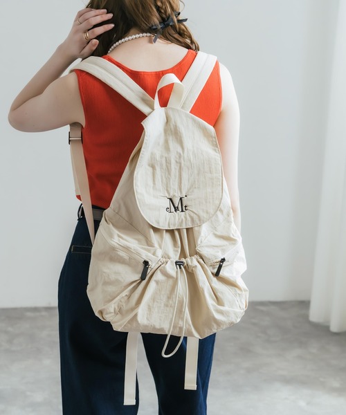 MUCENT(ムセント)の「MUCENT TEENS BACK PACK ロゴ刺繍バックパック リュック(バックパック/リュック・レディース・ブルー/アイボリー/ブラック/グレー・FREE)」の15枚目の写真