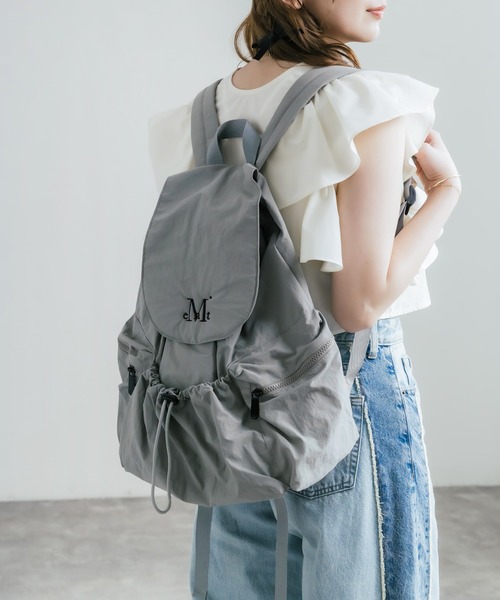 MUCENT(ムセント)の「MUCENT TEENS BACK PACK ロゴ刺繍バックパック リュック(バックパック/リュック・レディース・ブルー/アイボリー/ブラック/グレー・FREE)」の11枚目の写真