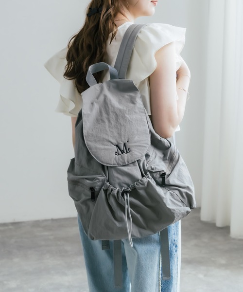 MUCENT(ムセント)の「MUCENT TEENS BACK PACK ロゴ刺繍バックパック リュック(バックパック/リュック・レディース・ブルー/アイボリー/ブラック/グレー・FREE)」の12枚目の写真