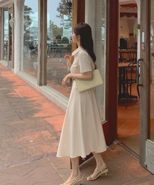 Aelina（エリナ）の「ベルト付きワンピース（シャツワンピース・レディース・ネイビー/ベージュ・FREE）」の15枚目の写真