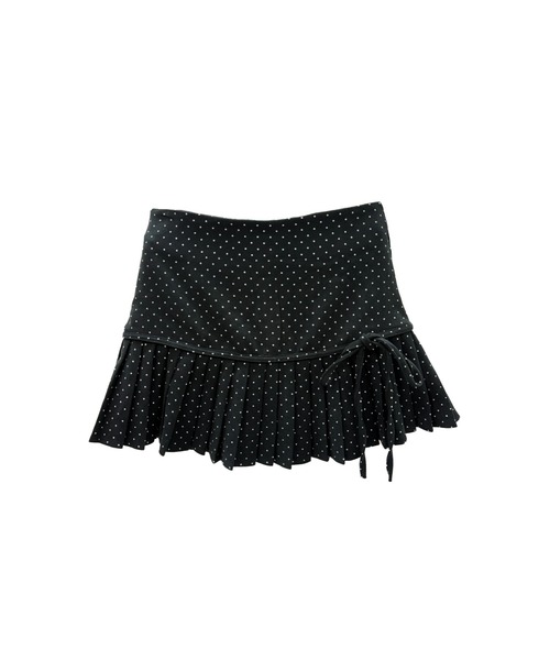 CeLess(セレス)の「Ribbon Dot Pleated Skirt / リボンドットプリーツスカート(スカート・レディース・ブラック/ネイビー・S/M)」の15枚目の写真