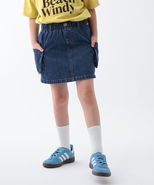 BAYFLOW（ベイフロー）の「[インナーパンツ付♪]デニムスカート[120~160cm](KIDS)（デニムスカート・キッズ・ライトブルー/ブラック/ダークブルー・120cm/160cm/150cm/140cm/130cm）」の3枚目の写真
