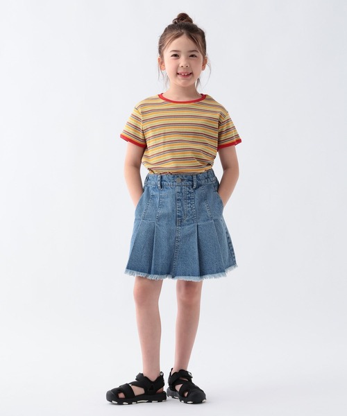 BAYFLOW（ベイフロー）の「[インナーパンツ付♪]デニムスカート[120~160cm](KIDS)（デニムスカート・キッズ・ライトブルー/ブラック/ダークブルー・120cm/160cm/150cm/140cm/130cm）」の4枚目の写真