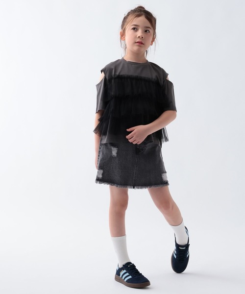 BAYFLOW（ベイフロー）の「[インナーパンツ付♪]デニムスカート[120~160cm](KIDS)（デニムスカート・キッズ・ライトブルー/ブラック/ダークブルー・120cm/160cm/150cm/140cm/130cm）」の10枚目の写真