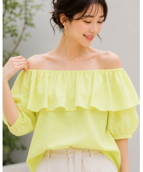 FAZVY(ファズビー)の「フリルオフショルブラウス(シャツ/ブラウス・レディース・ピンク/イエロー・M)」の18枚目の写真