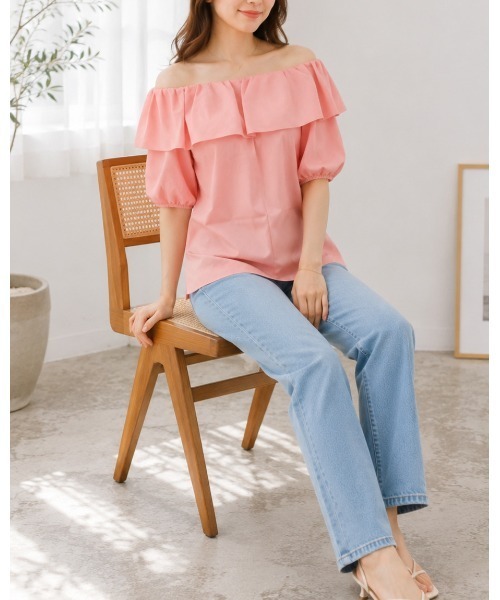FAZVY(ファズビー)の「フリルオフショルブラウス(シャツ/ブラウス・レディース・ピンク/イエロー・M)」の22枚目の写真