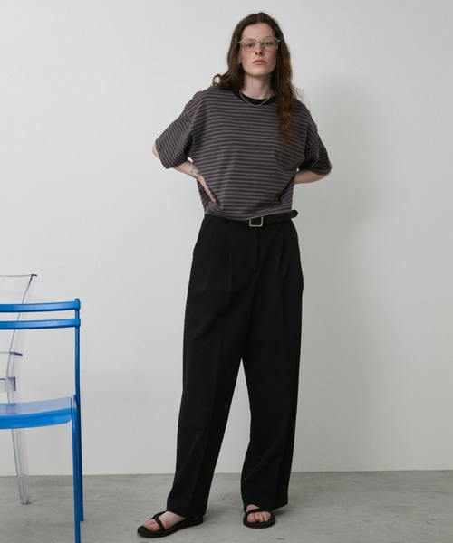 Auntie Rosa Holiday(アンティローザホリデー)の「マルチボーダークロップドT(Tシャツ/カットソー・レディース・グレー/ブラック・FREE)」の11枚目の写真