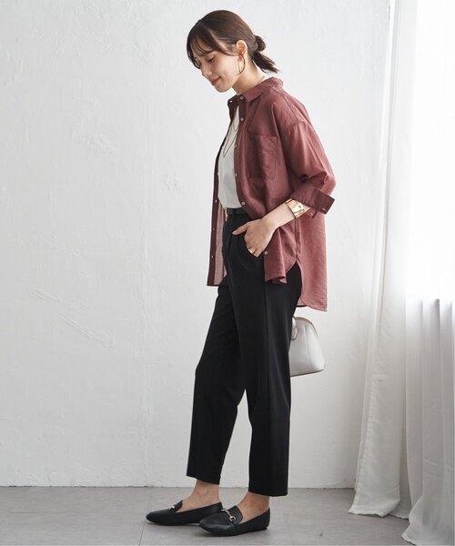 ikka（イッカ）の「【お得だ値】シアーシャツアンサンブル【2点セット】（シャツ/ブラウス・レディース・チャコール/ブルー/ブラウン/ベージュ・M/L/S）」の12枚目の写真