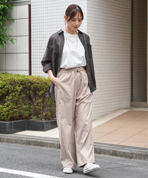 ikka（イッカ）の「【お得だ値】シアーシャツアンサンブル【2点セット】（シャツ/ブラウス・レディース・チャコール/ブルー/ブラウン/ベージュ・M/L/S）」の14枚目の写真