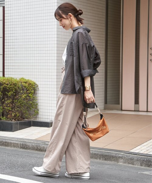 ikka（イッカ）の「【お得だ値】シアーシャツアンサンブル【2点セット】（シャツ/ブラウス・レディース・チャコール/ブルー/ブラウン/ベージュ・M/L/S）」の15枚目の写真
