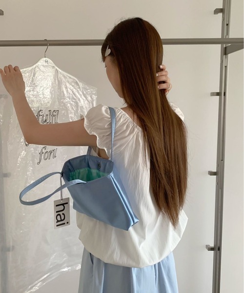 Chiina(チーナ)の「【Chiina】フリルスリーブフェミニントップス(Tシャツ/カットソー・レディース・ピンク/グレー・FREE)」の9枚目の写真