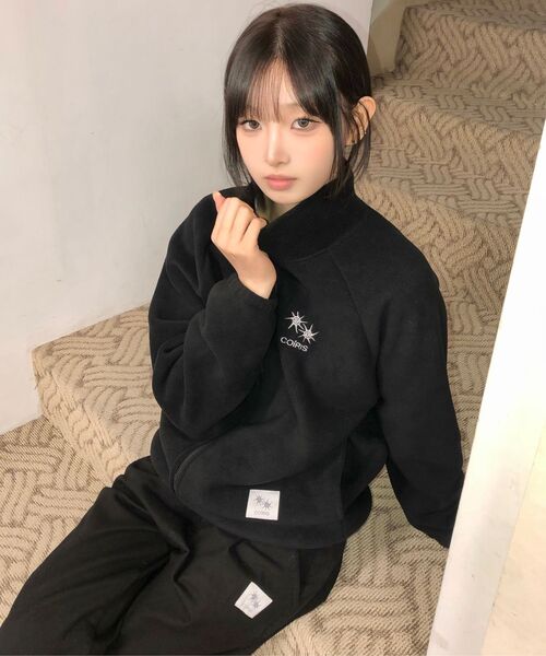COIRIS(コイリス)の「ループナグランフリースジップアップ 男女共用(2カラー)(その他アウター・レディース・ネイビー・LARGE)」の15枚目の写真