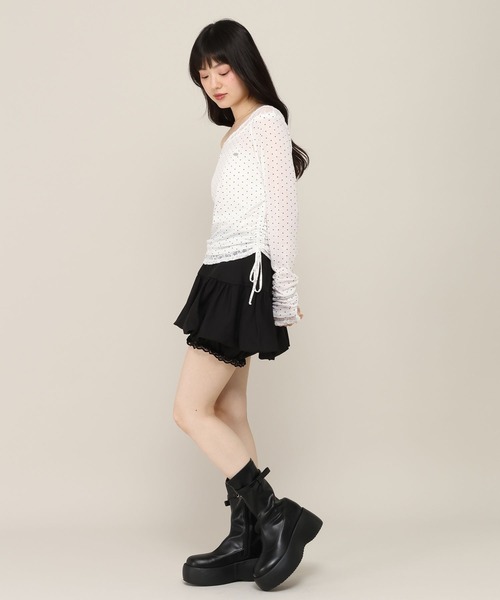 Heather（ヘザー）の「レイヤードシアーカットソー　1052088（Tシャツ/カットソー・レディース・グレー/ドット/ピンク・FREE）」の16枚目の写真