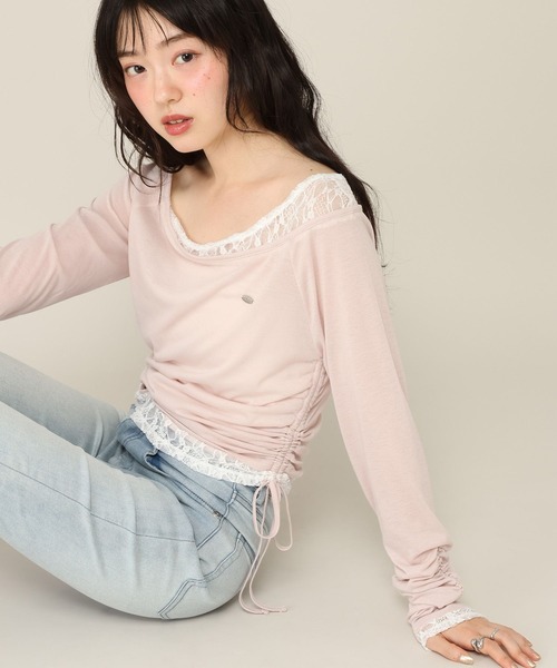 Heather（ヘザー）の「レイヤードシアーカットソー　1052088（Tシャツ/カットソー・レディース・グレー/ドット/ピンク・FREE）」の20枚目の写真