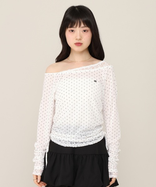 Heather（ヘザー）の「レイヤードシアーカットソー　1052088（Tシャツ/カットソー・レディース・グレー/ドット/ピンク・FREE）」の22枚目の写真